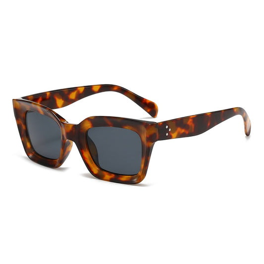 Dollger Thick Acetate Trapezoidal Sunglasses