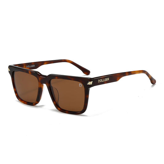Dollger Square Hipster Acetate Square Tinted Sunglasses