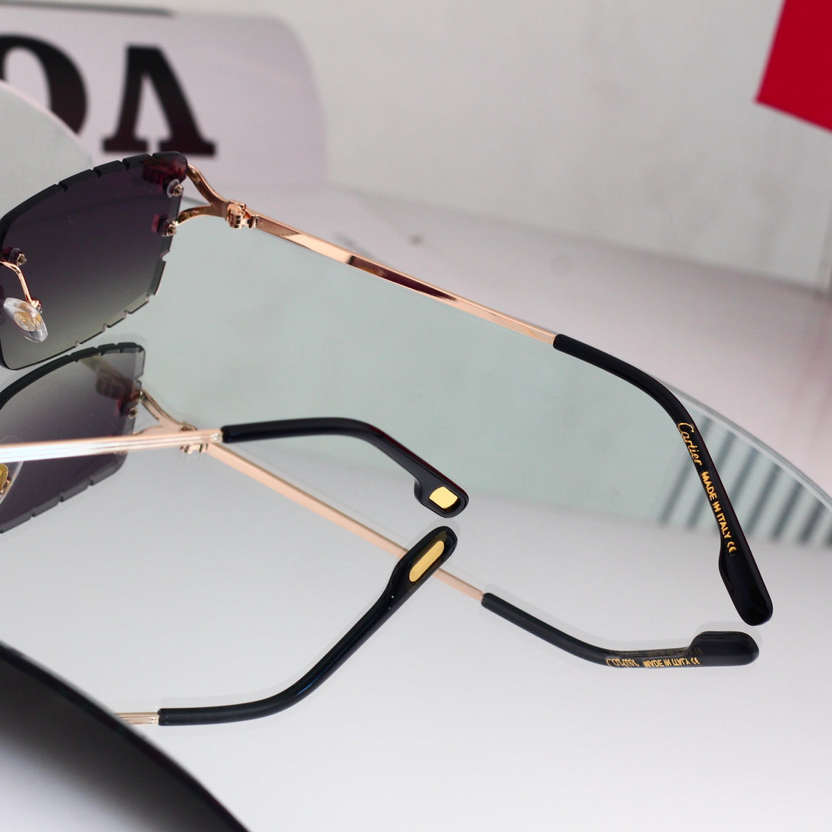 6-color diamond-cut lenses, trendy sunglasses.