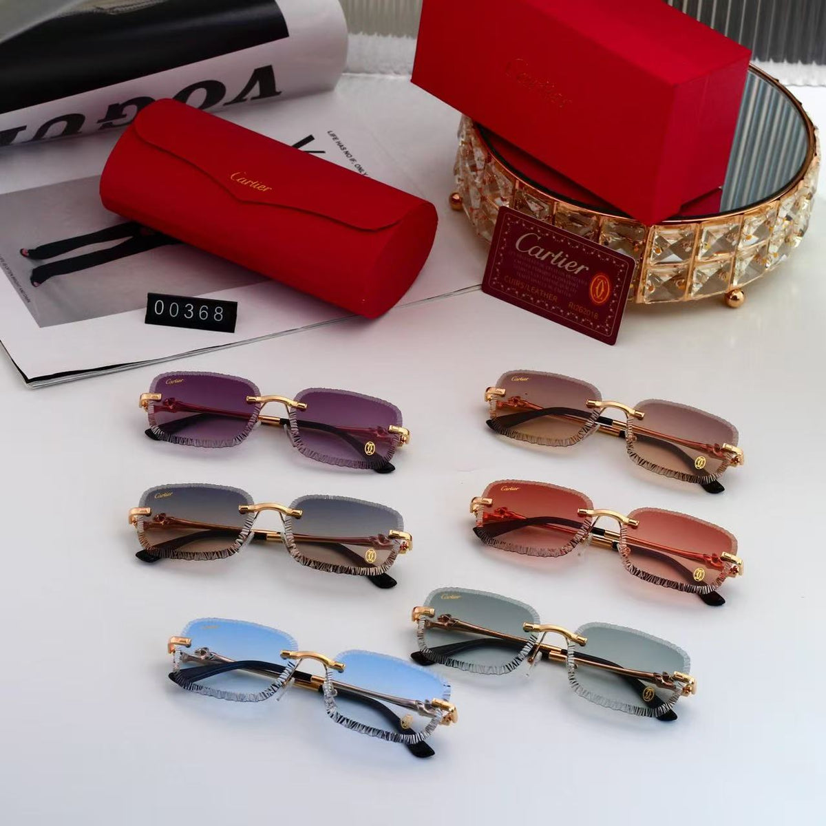 The hottest diamond-cut rim sunglasses in 7 colors.