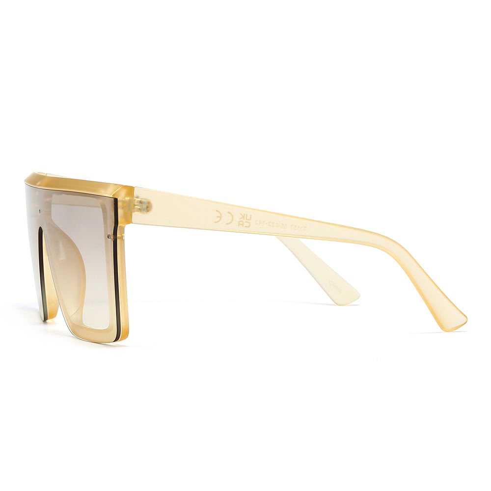 Dollger Black Rectangle Aviator Sunglasses