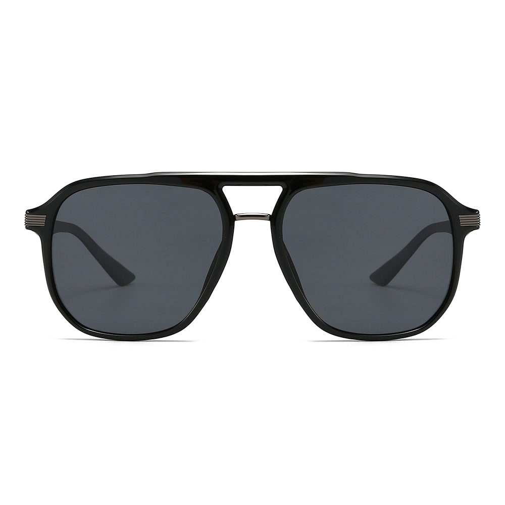 Rectangular polarized oversized mirror driving sunglasses