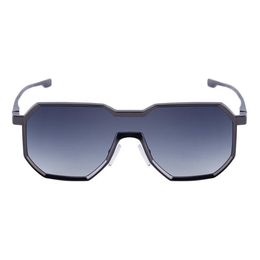 Punk style one piece large frame polygonal trendy sunglasses