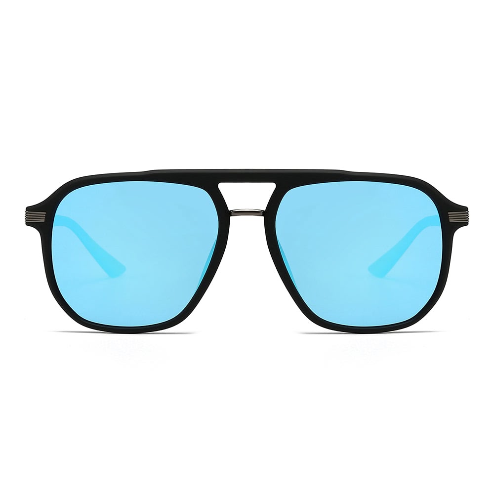 Rectangular polarized oversized mirror driving sunglasses