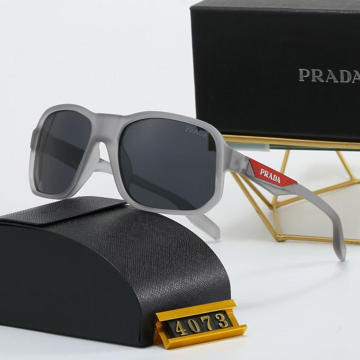 Matte Black Square Sunglasses