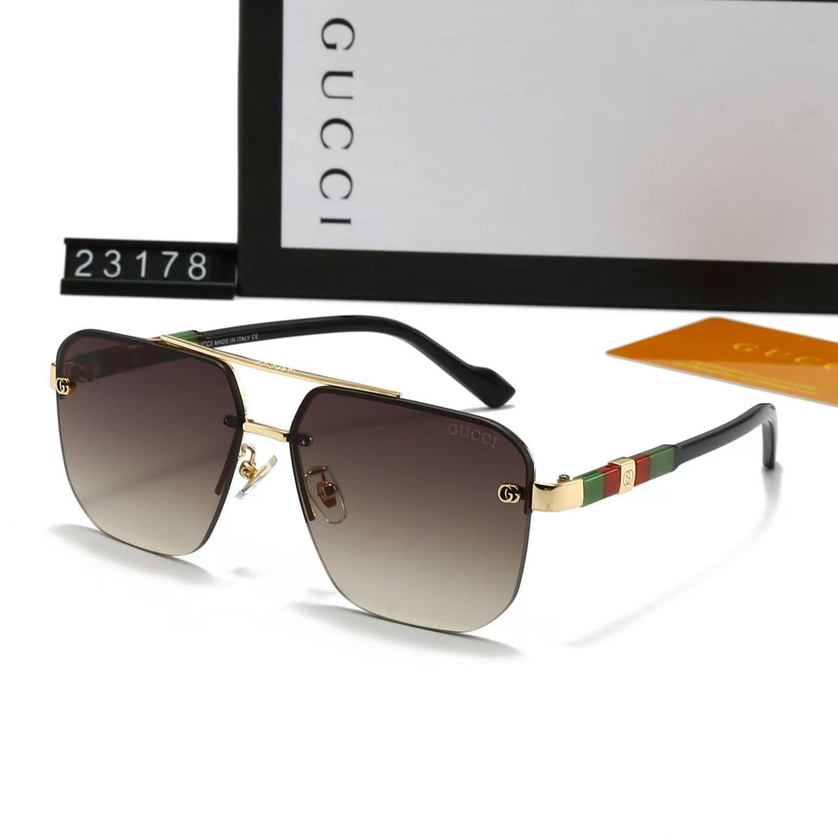 The hottest 6-color square rimless sunglasses