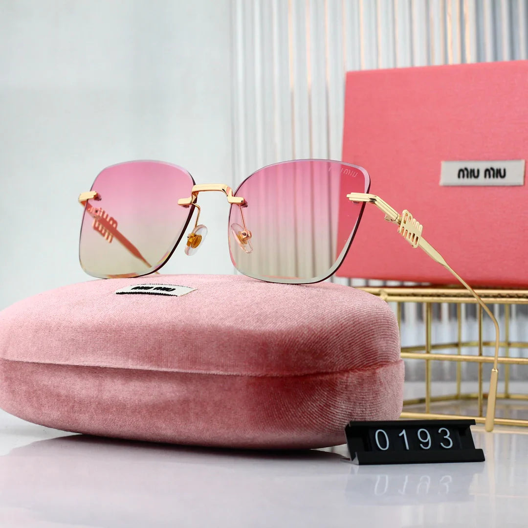 6-color high-definition lens frameless metal sunglasses 0193