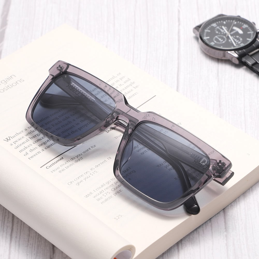 Dollger Square  Hipster Acetate Square Tinted Sunglasses