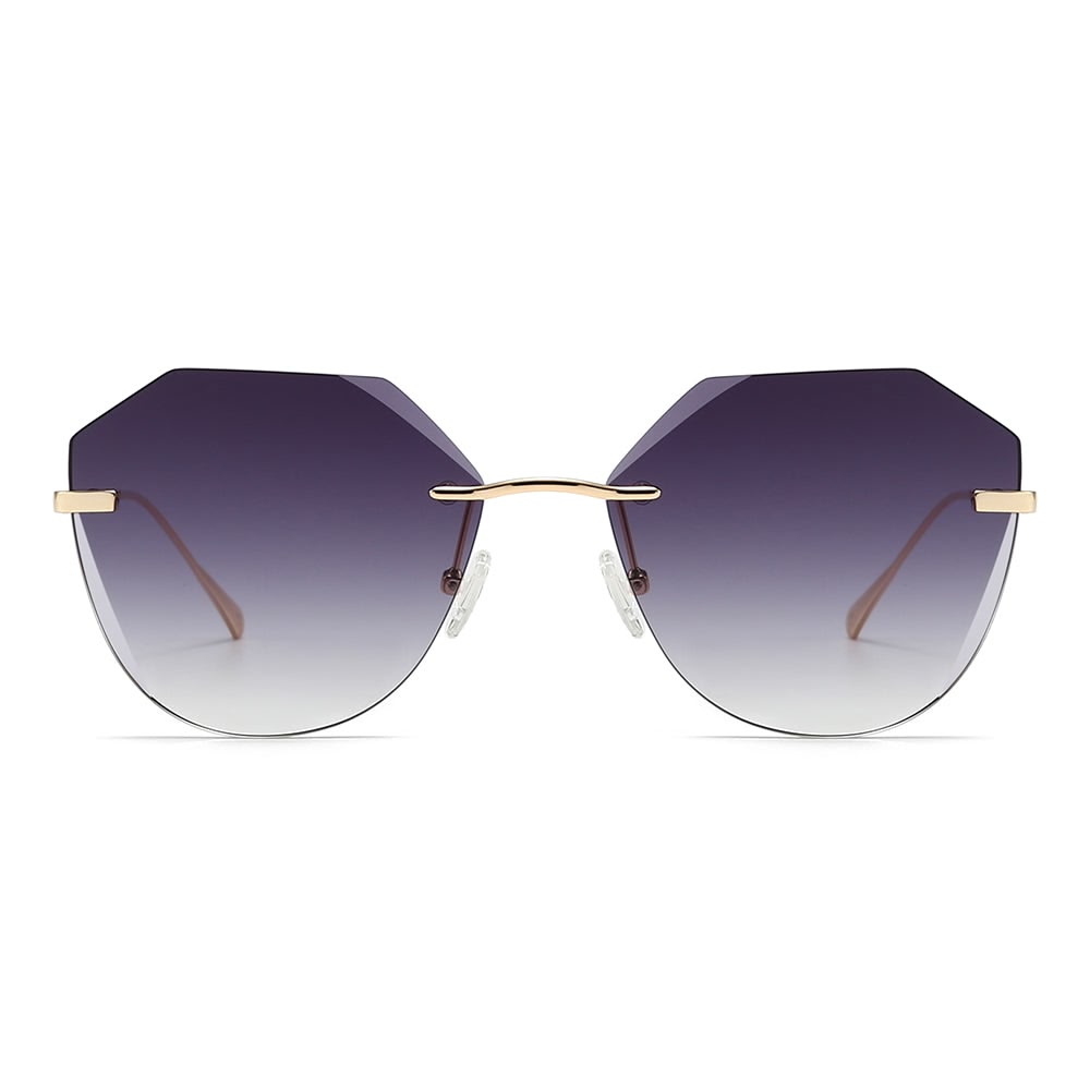 Dollger Irregular Round Tinted Sunglasses