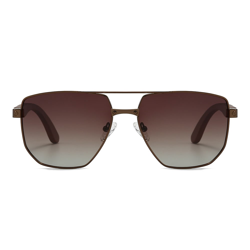 Dollger Wood Vintage Aviator Sunglasses