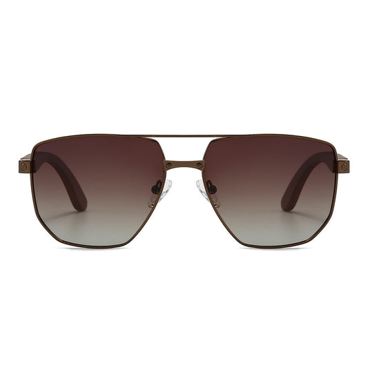Dollger Wood Vintage Aviator Sunglasses
