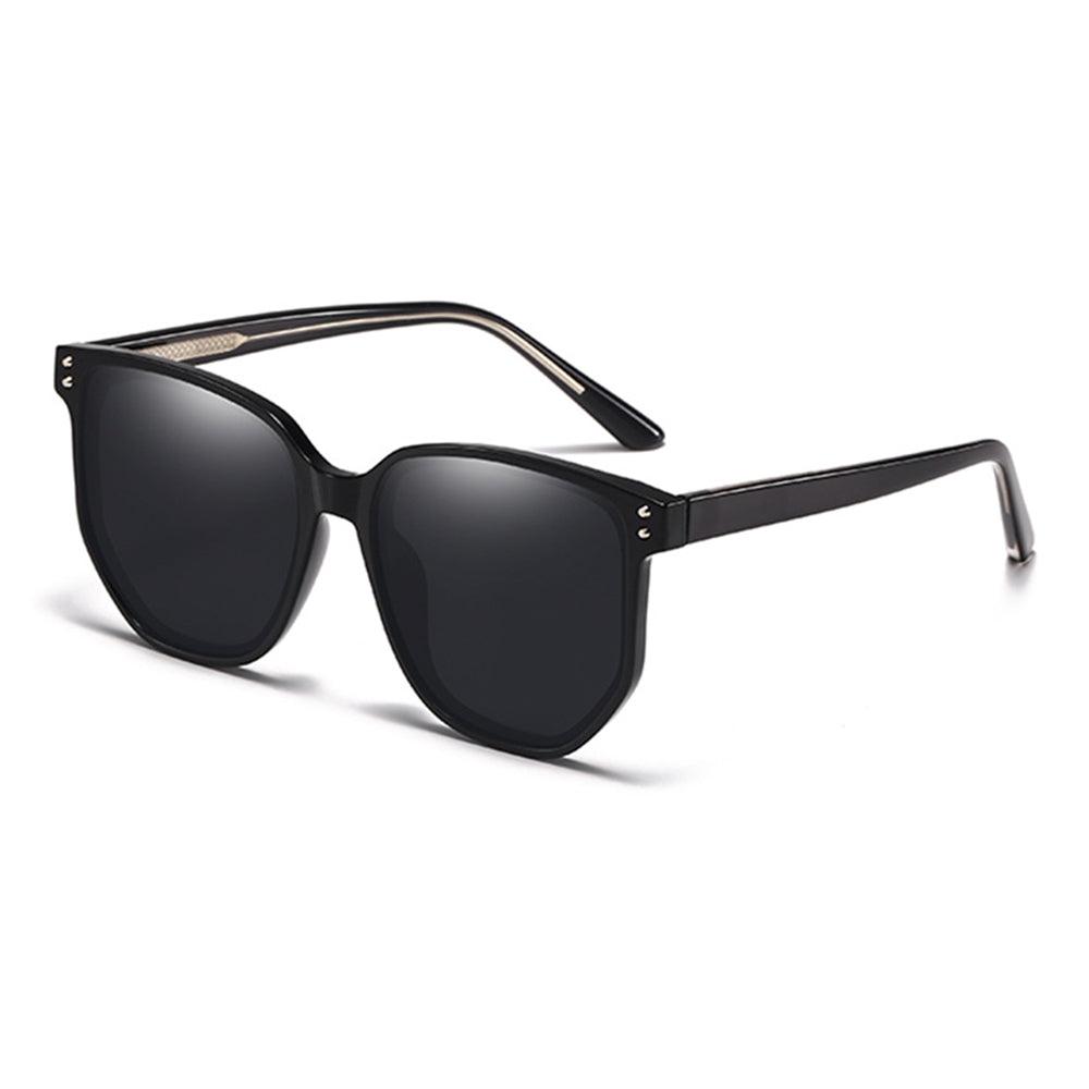 Retro Circle Frame Resin Sunglasses