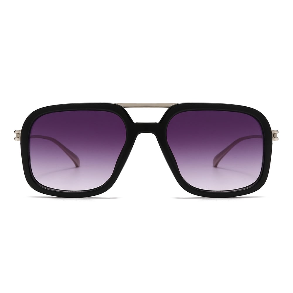 Dollger Oversized Square Aviator Tinted Sunglasses