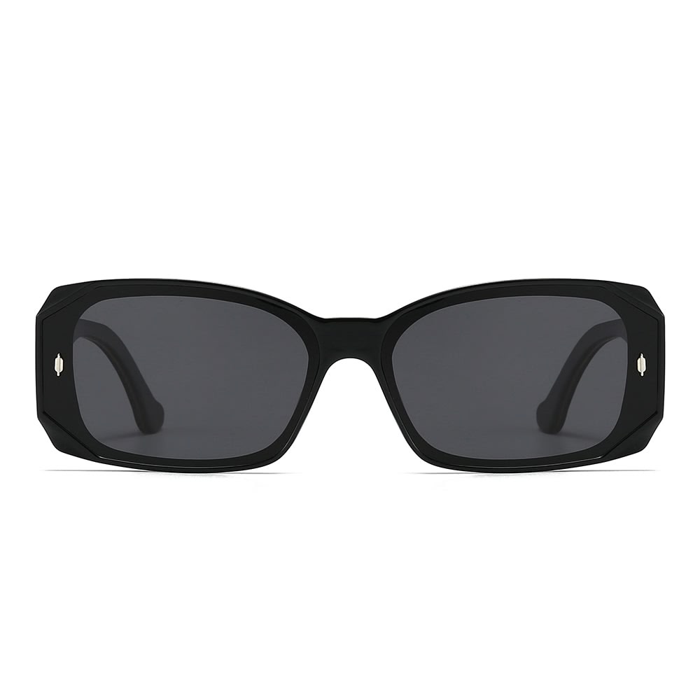 Dollger Square Wooden Temples Retro Sunglasses