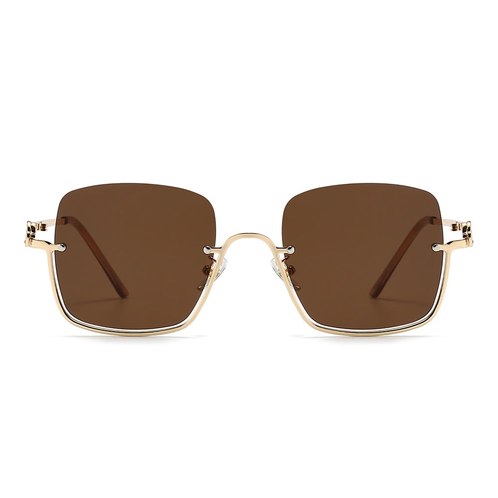 Dollger Square Semi-Rimless Tinted Sunglasses