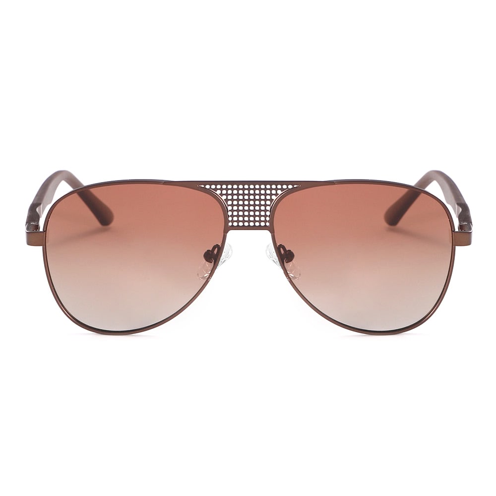Dollger Silver and Lavender Gradient Aviator Sunglasses