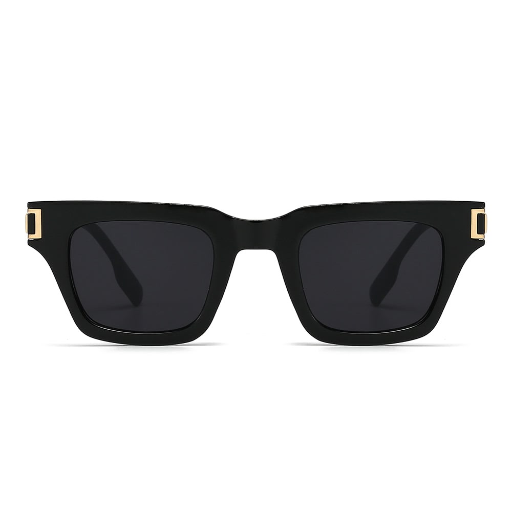 Classic metal rectangular tinted sunglasses