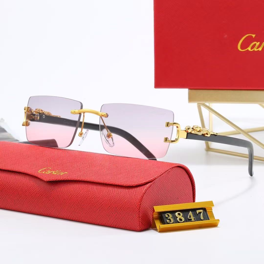 "Leopard Head" Series Rimless Sunglasses