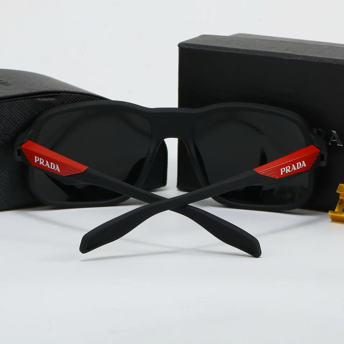 Matte Black Square Sunglasses