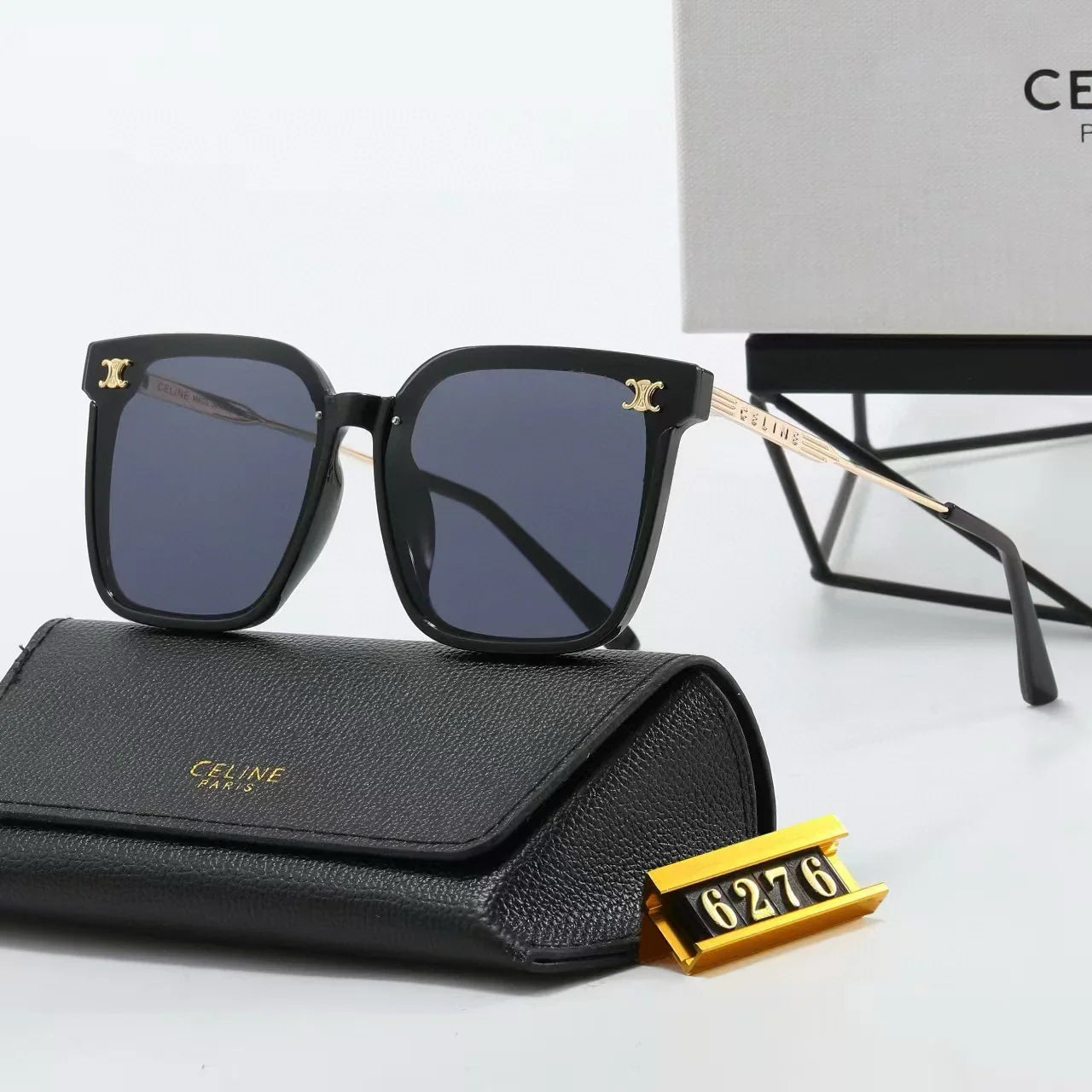 5 Colors Fashion Metal Temple Sunglasses  6276