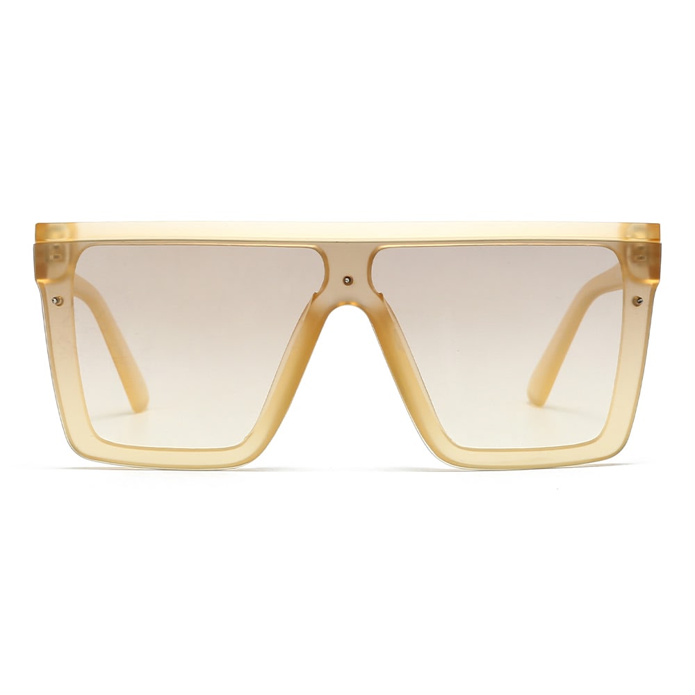 Dollger Black Rectangle Aviator Sunglasses