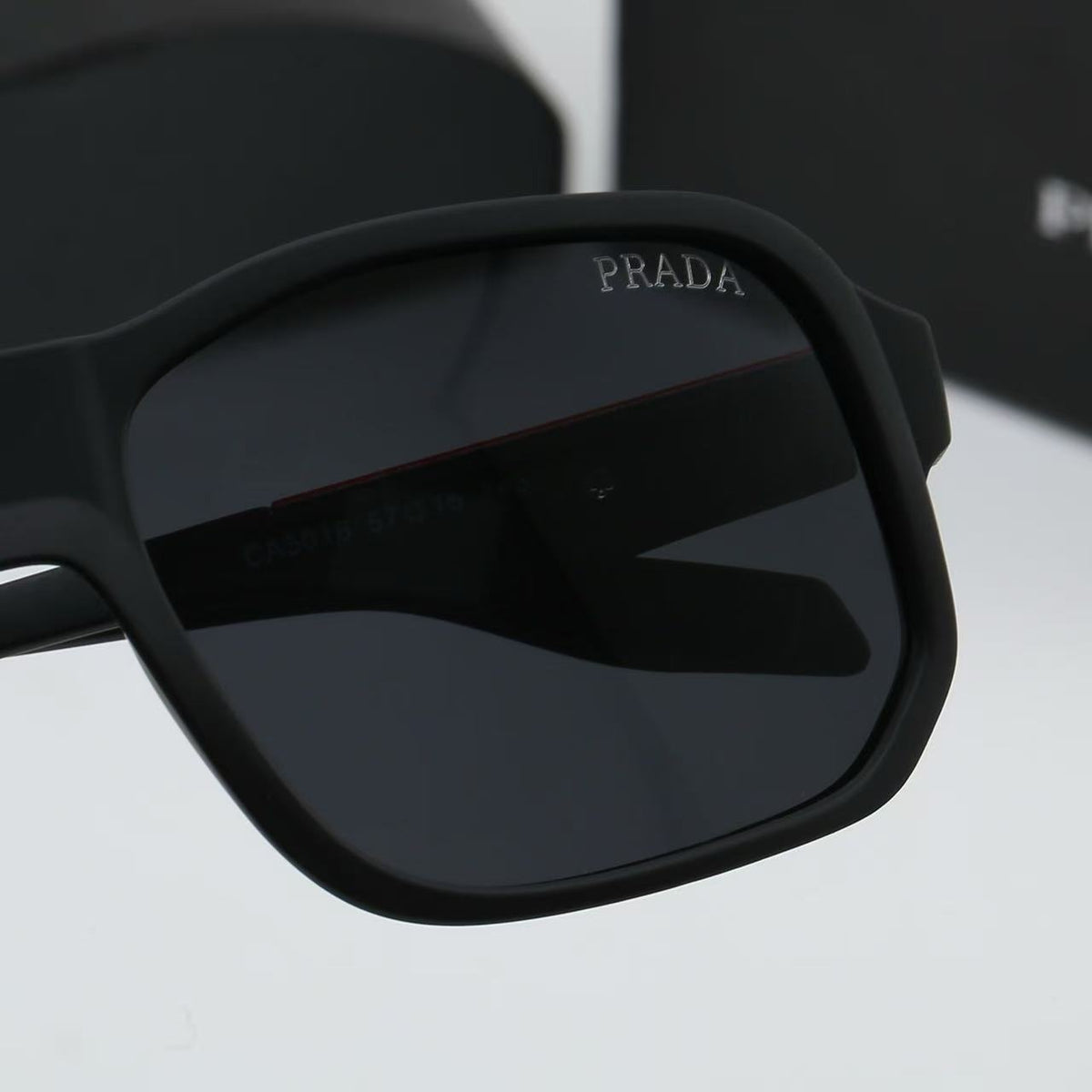Matte Black Square Sunglasses