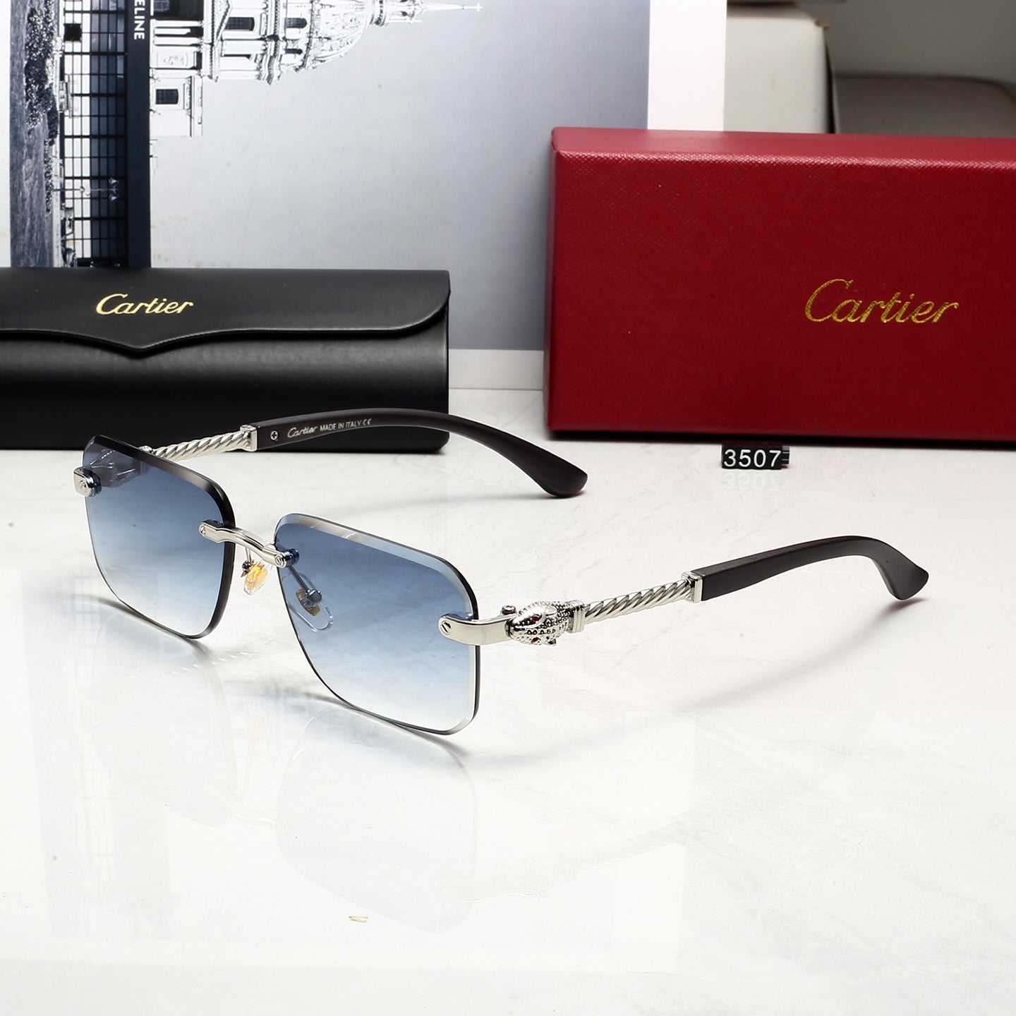 "Fashion hot 5 color sunglasses 3507"