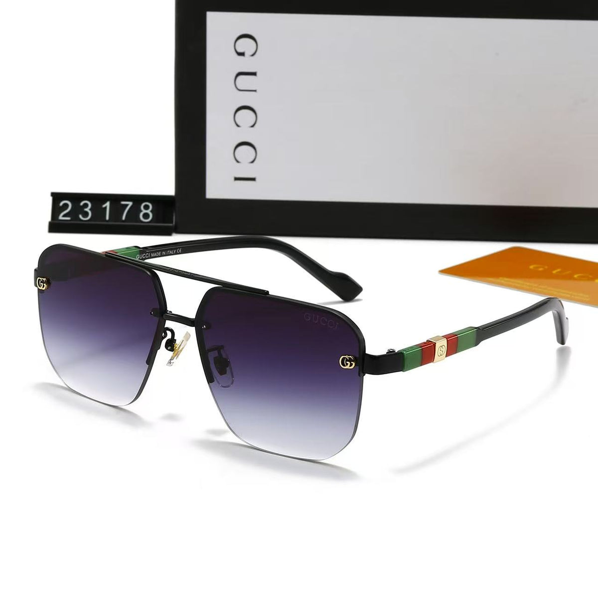The hottest 6-color square rimless sunglasses