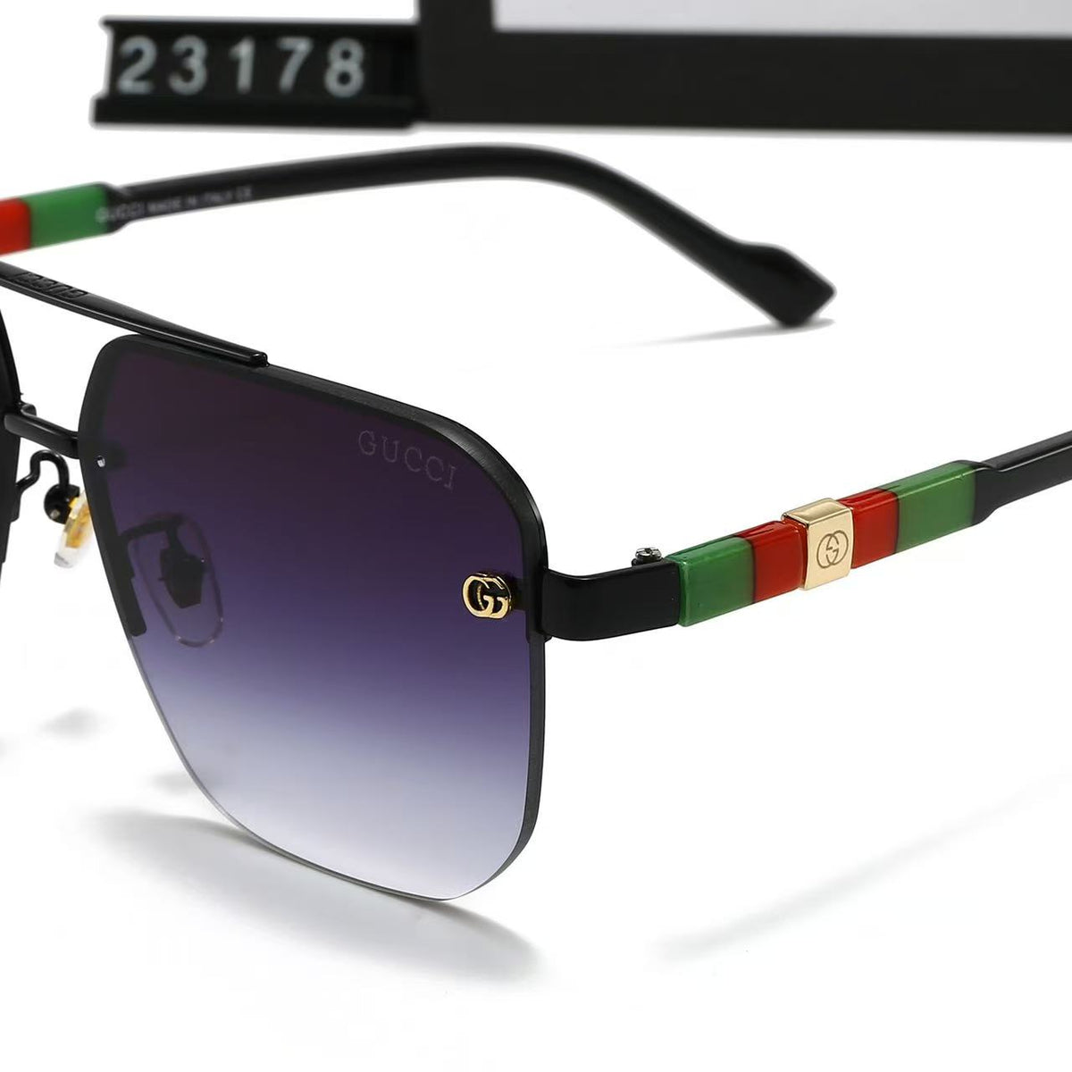 The hottest 6-color square rimless sunglasses