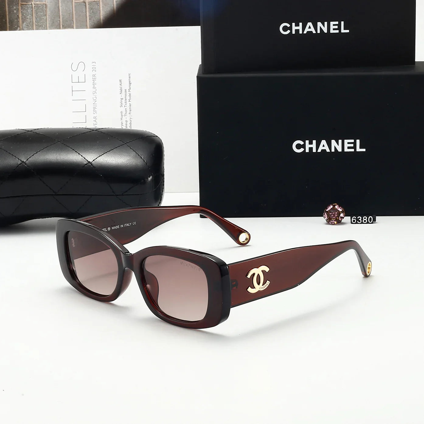 4 colors new women's UV protection sunglasses  6380