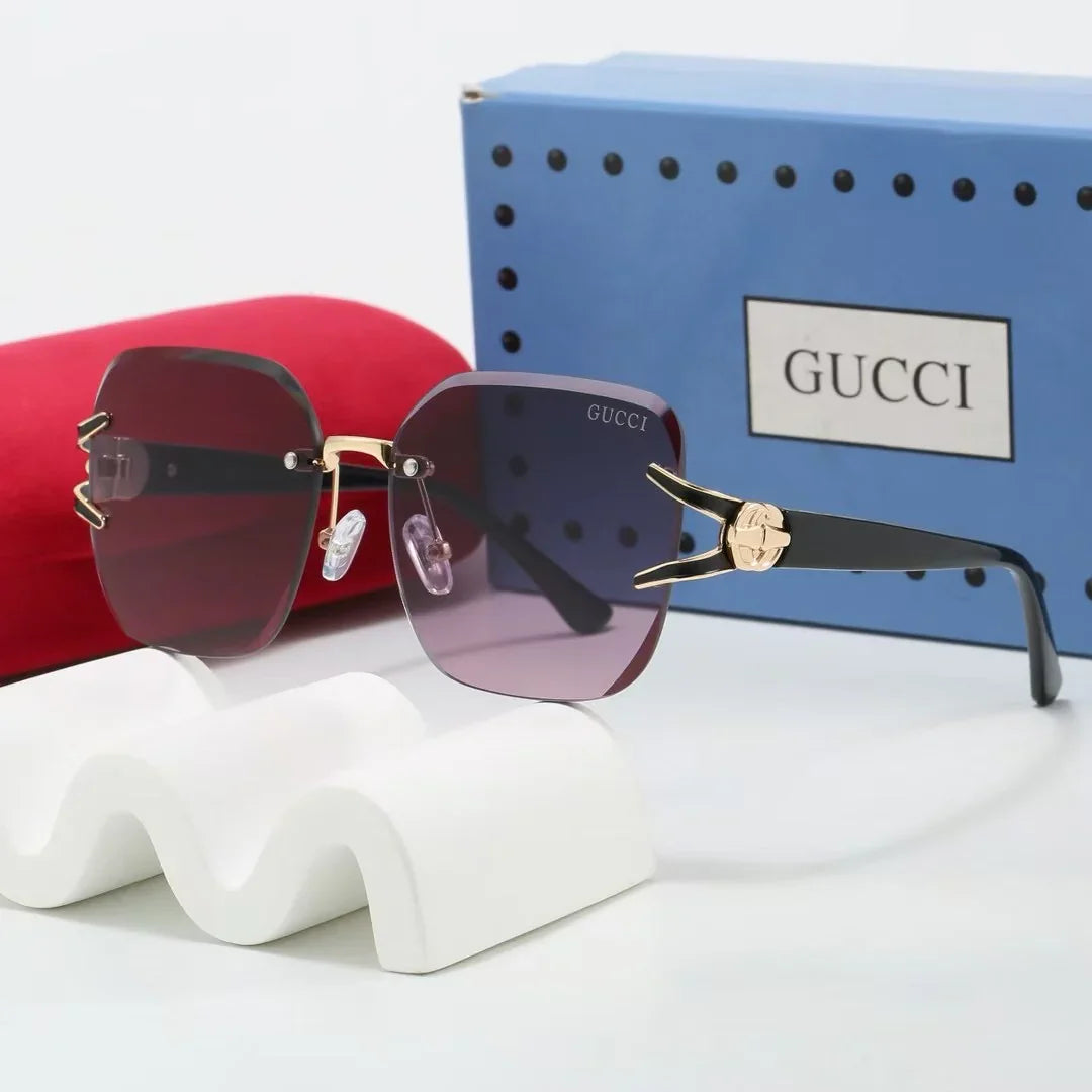 Gradient frameless thin sunglasses