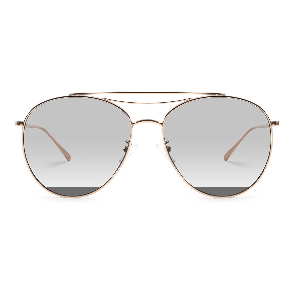 Dollger Polished Silver Aviator Sunglasses