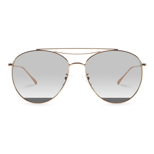 Dollger Polished Silver Aviator Sunglasses