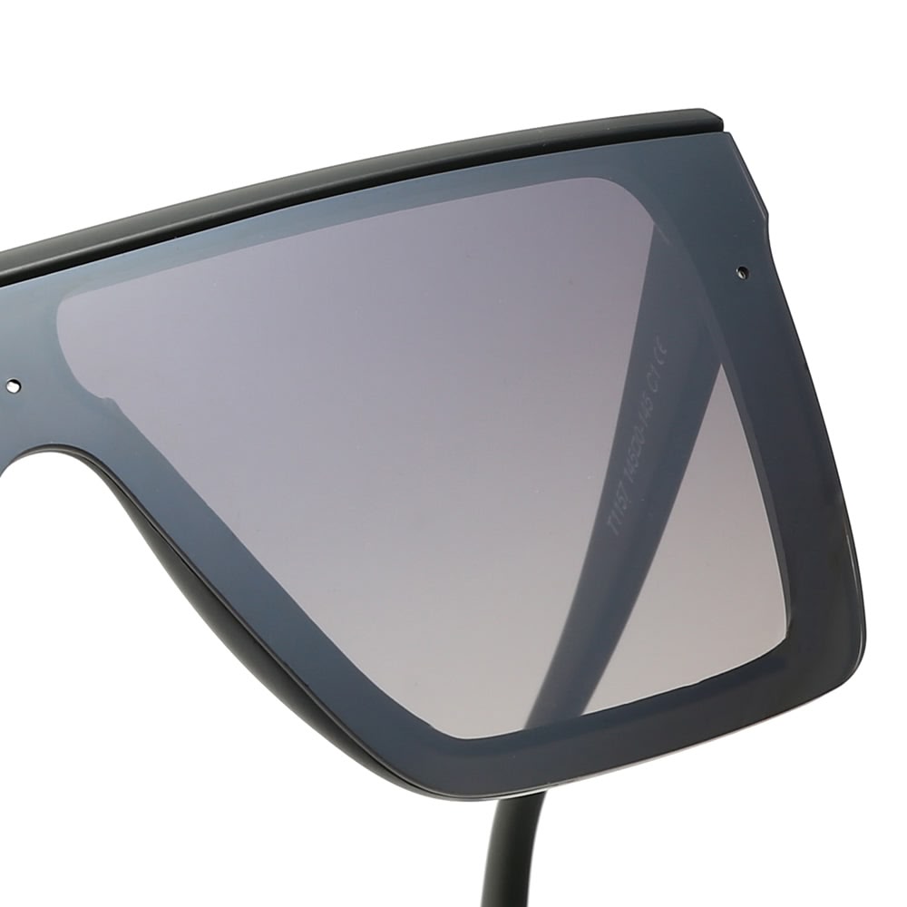 Dollger Black Rectangle Aviator Sunglasses