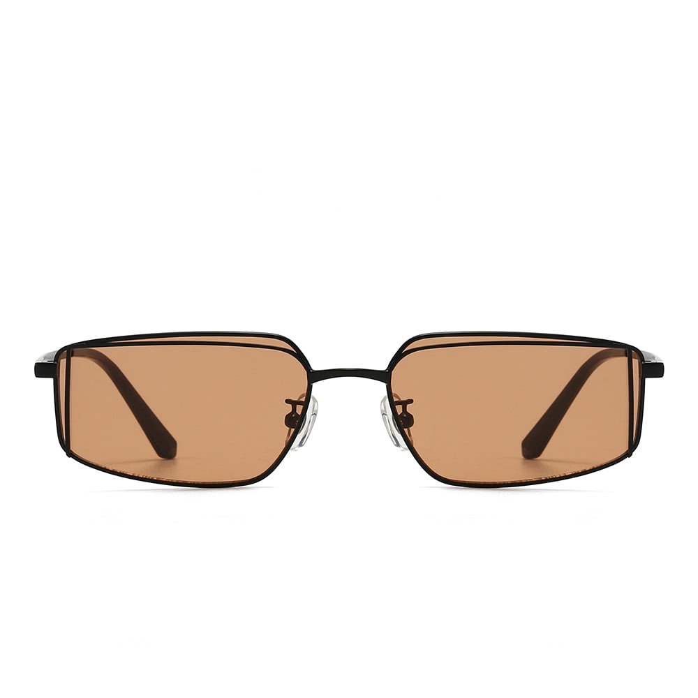 Dollger Rectangular Metal Tinted Sunglasses