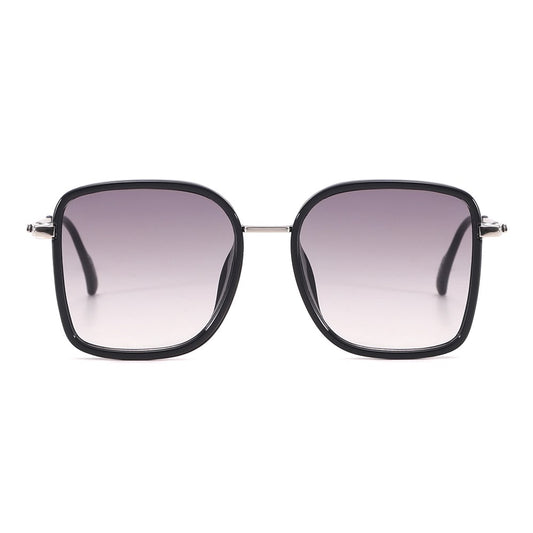 Dollger Wine Color Vintage Metal Geometric Tinted Sunglasses