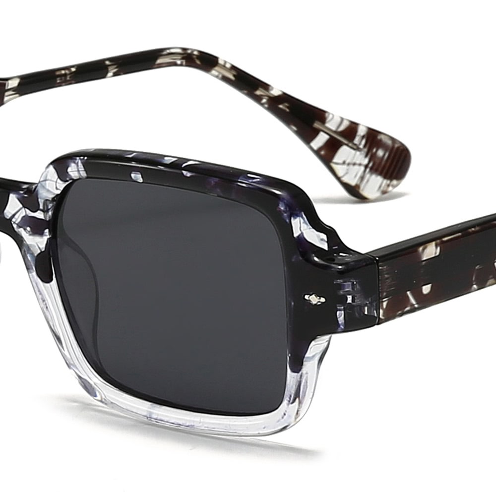 Dollger Square 90s Retro Clear Sunglasses