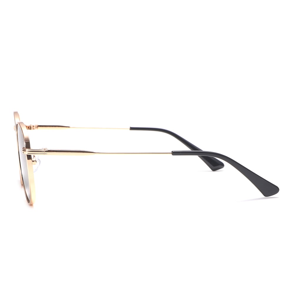 Dollger Rose Gold Retro-Vintage Round Tinted Sunglasses