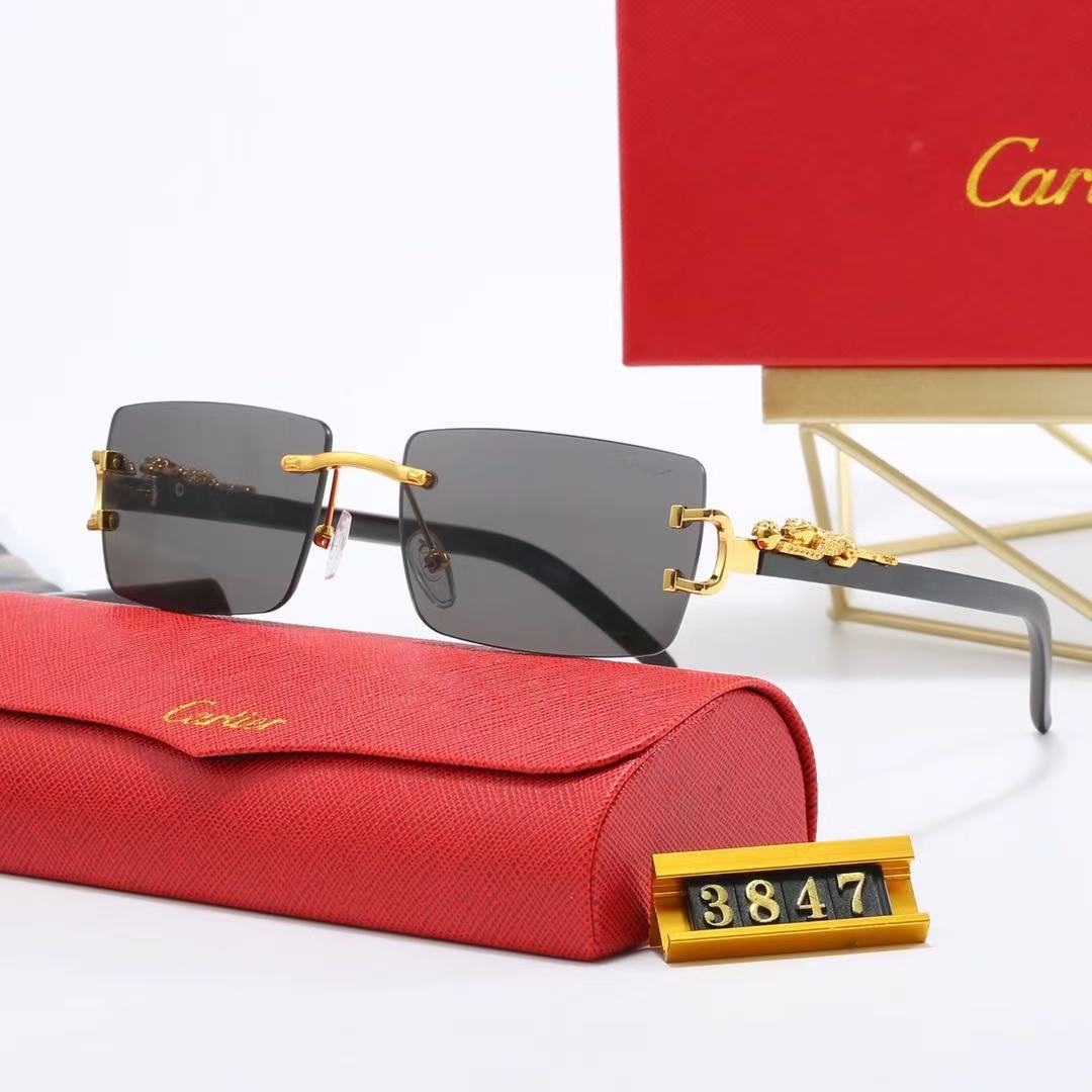 "Leopard Head" Series Rimless Sunglasses