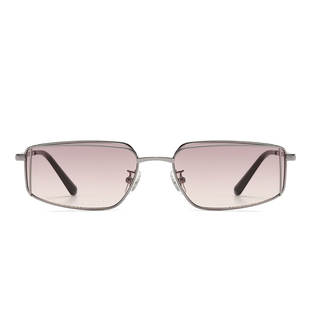 Dollger Rectangular Metal Tinted Sunglasses