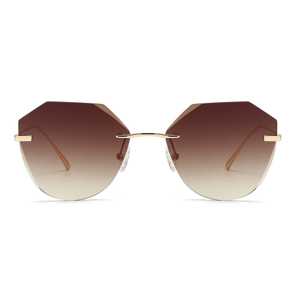 Dollger Irregular Round Tinted Sunglasses