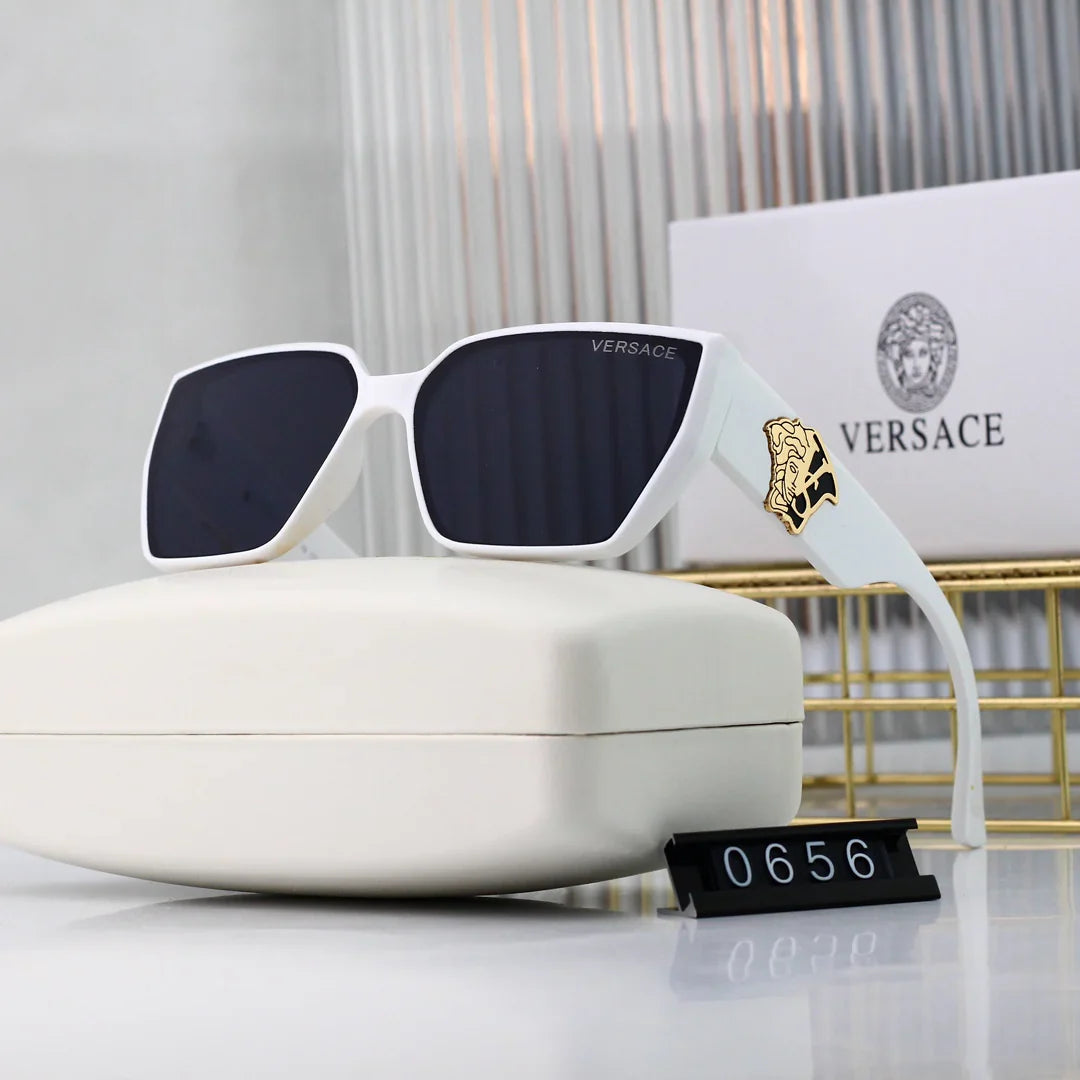 7 colors square frame anti-ultraviolet cat-eye sunglasses 0656