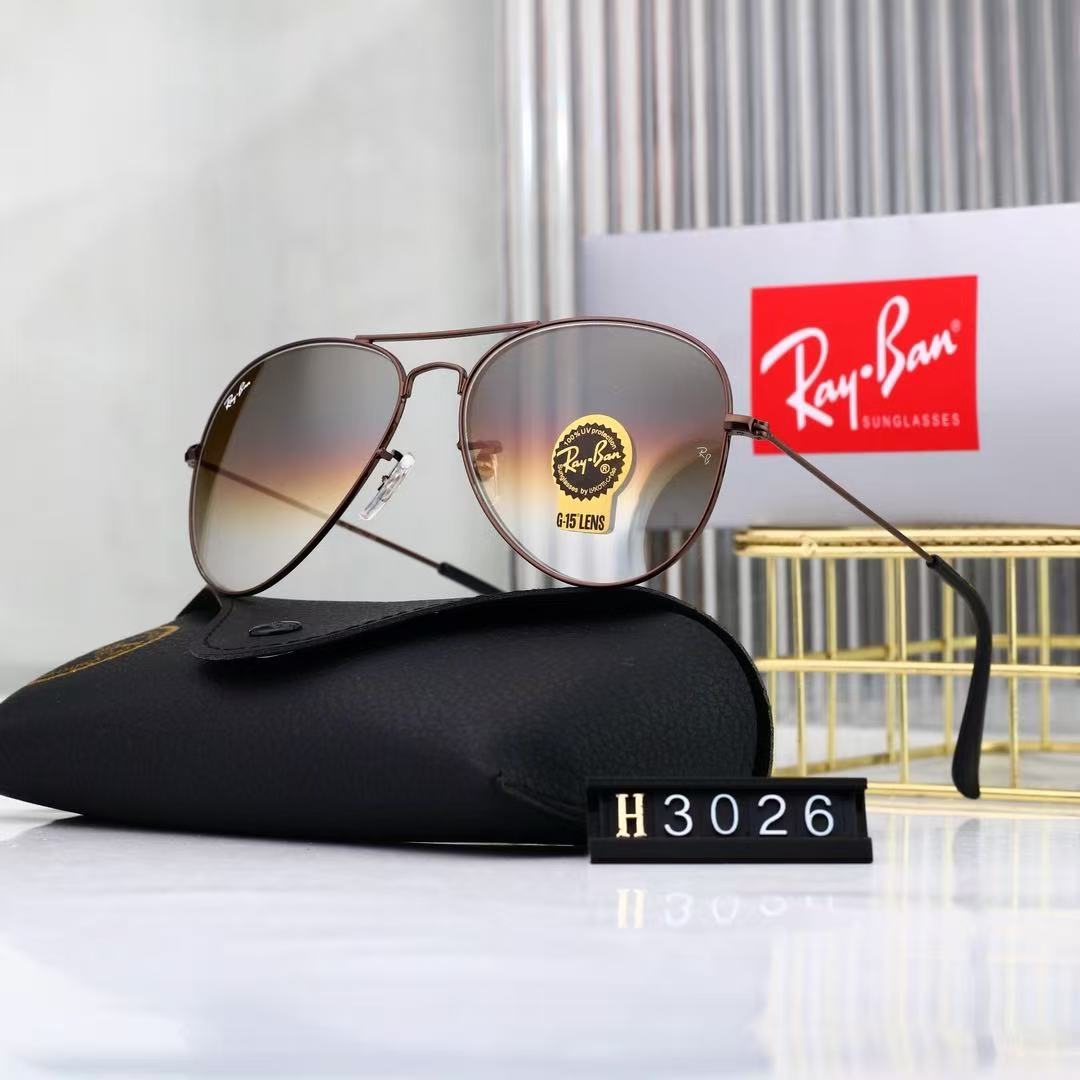 Tempered high-definition glass gradient color-coated aviator sunglasses