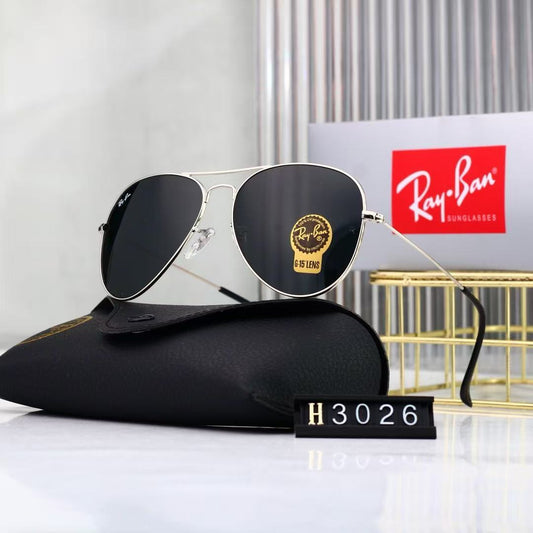 Tempered high-definition glass gradient color-coated aviator sunglasses