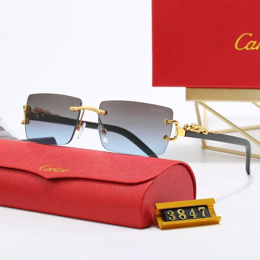 "Leopard Head" Series Rimless Sunglasses
