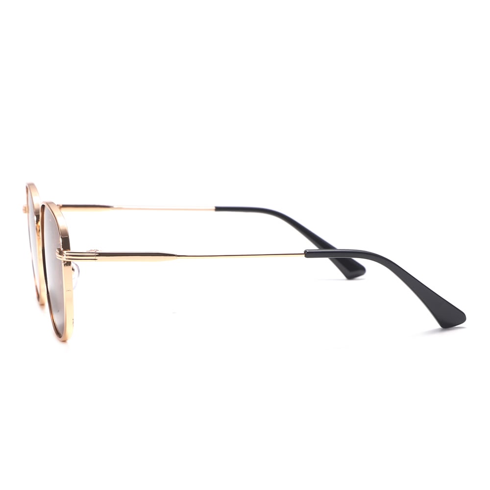 Dollger Rose Gold Retro-Vintage Round Tinted Sunglasses