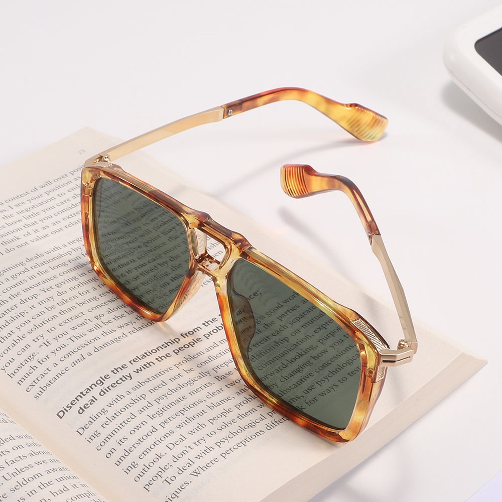 Dollger Vintage Bridge Square Tinted Sunglasses