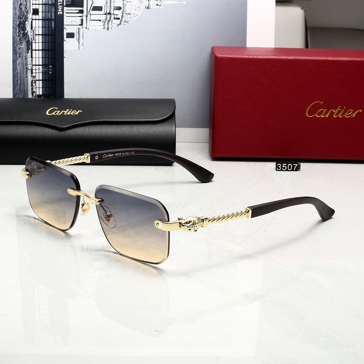 "Fashion hot 5 color sunglasses 3507"