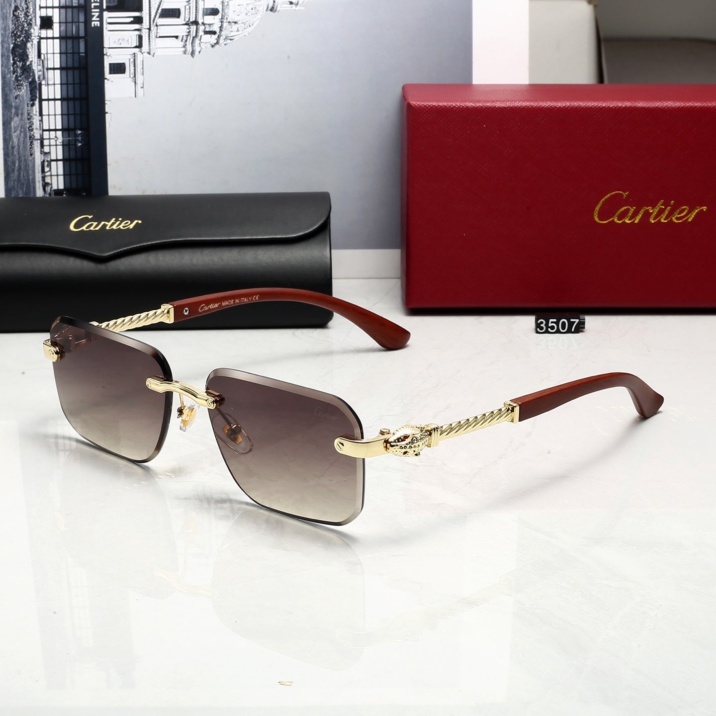 "Fashion hot 5 color sunglasses 3507"