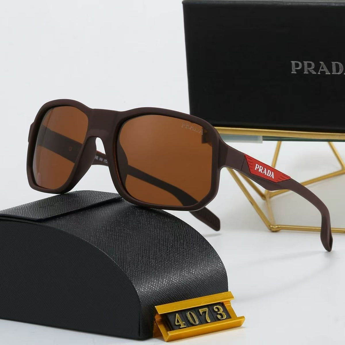 Matte Black Square Sunglasses